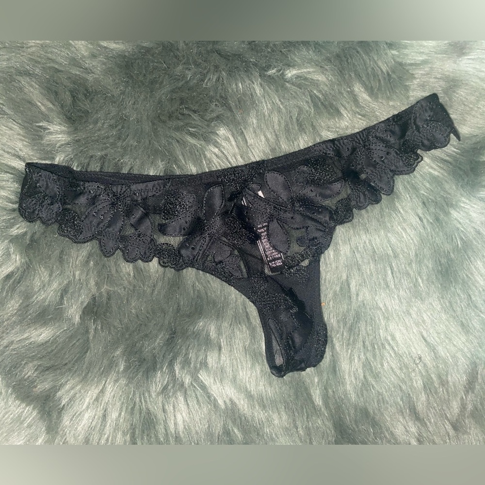 Very Sexy Ziggy Glam Floral Embroidered Thong